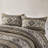 Mariposa Brown Stripe Herringbone 5-Piece Full/Queen Comforter Set with Throw Pillows-102462388