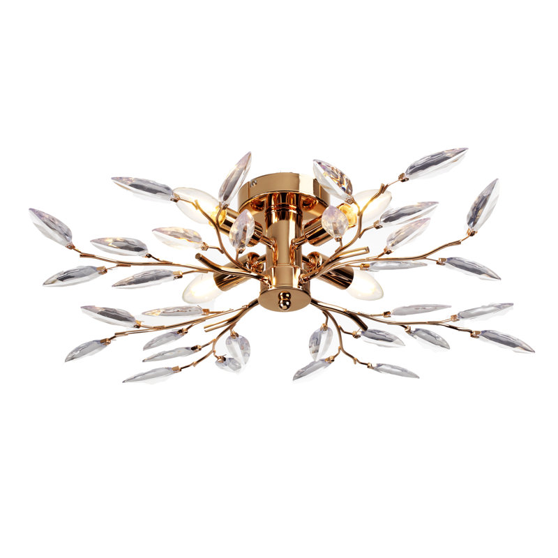 Judah Semi Flush Mount, Gold