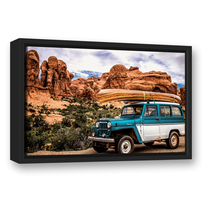 " Adventuring Jeep ", 13.75" H x 19.75" W x 1.75" D
