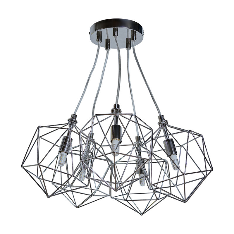 Bludovice 5 - Light Cluster Pendant, Chrome
