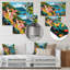Décoration murale rose, vert, riviera italienne, Italie-1971880829-1948620205