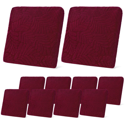Ensemble de 10 housses de coussin d'extérieur imperméables et extensibles