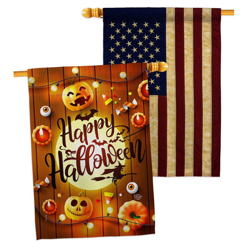 Drapeau de maison en polyester 2 côtés 3 pi 3 po x 2 pi