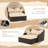 Patio Pe Rattan Daybed With Retractable Canopy Soft Cushions And Extra Pillows