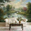 Papier peint paysage de pont en pierre amovible Tranquil-857674997-857674996