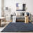 Royce Farmhouse Handmade Tufted Chunky Jute Navy Blue Rug-1037407220