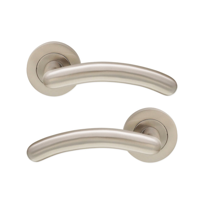 Taurus Lever Door Handle, Satin Nickel