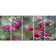 DesignArt Red And Pink Flowers On Green On Canvas Print | Wayfair