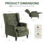 Manual Reclining Upholstered Wingback Armchair-1130921368