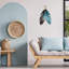 Art mural en métal style sud-ouest plumes rustiques 12 x 20 pouces