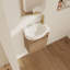 Meuble-lavabo mural compact avec lavabo en céramique - 16 pouces, portes à fermeture douce pour salle de bain
