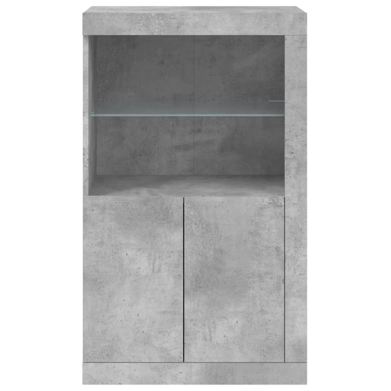 Baraa Rectangle Accent Cabinet, Concrete Grey