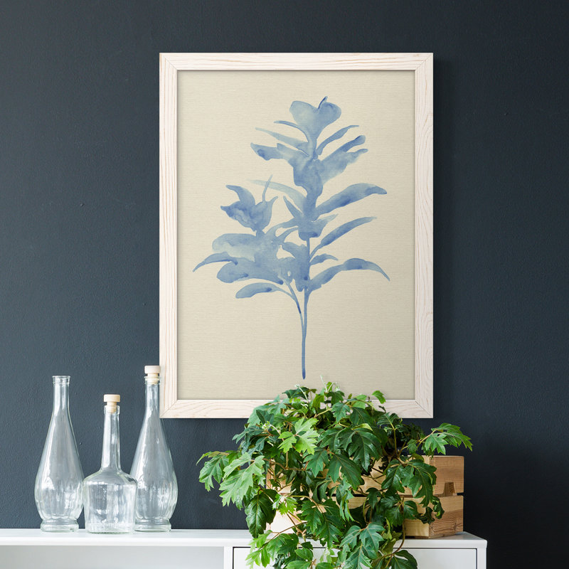 Verditer Fig I - peinture sur toile encadrée, Blanc, H 20 po x l 17 po x P 1 po