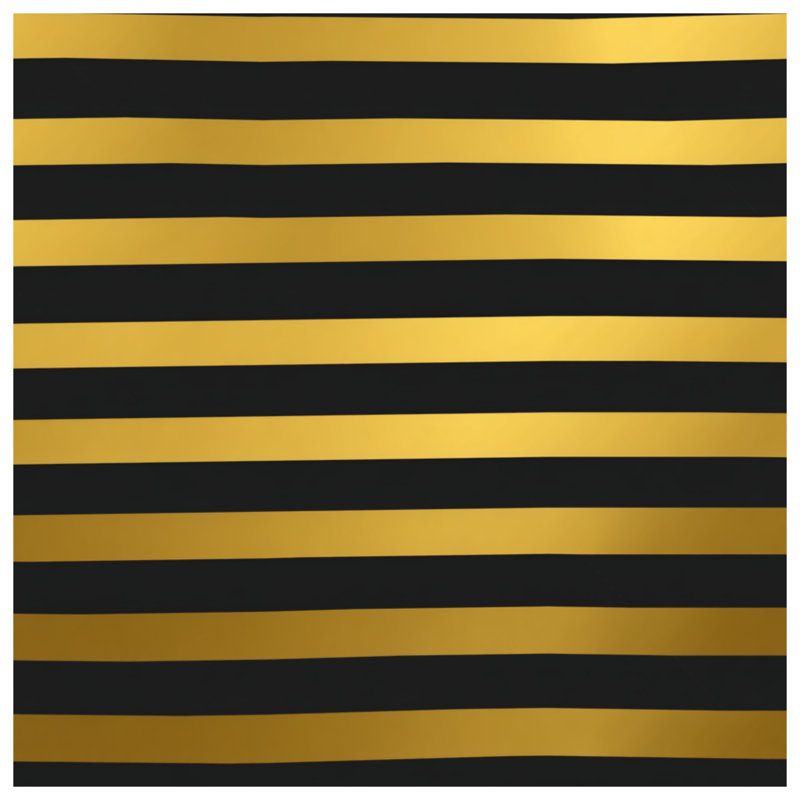 Gold Stripes Bath Mat Modern Bathroom Decor, 34in W x 21in L