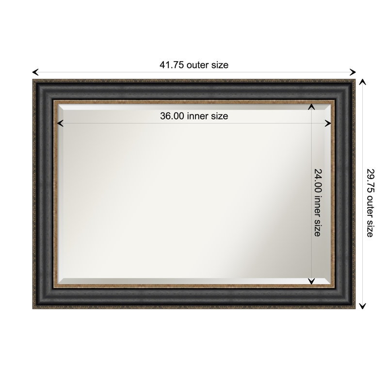 Miroir de salle de bain biseauté Pappas, 29,75 po x 41,75 po
