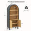 Bibliothèque à 5 niveaux avec tablettes ouvertes et armoire