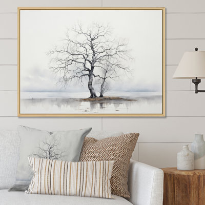 " Minimalism Gray Tree Solitude VII "