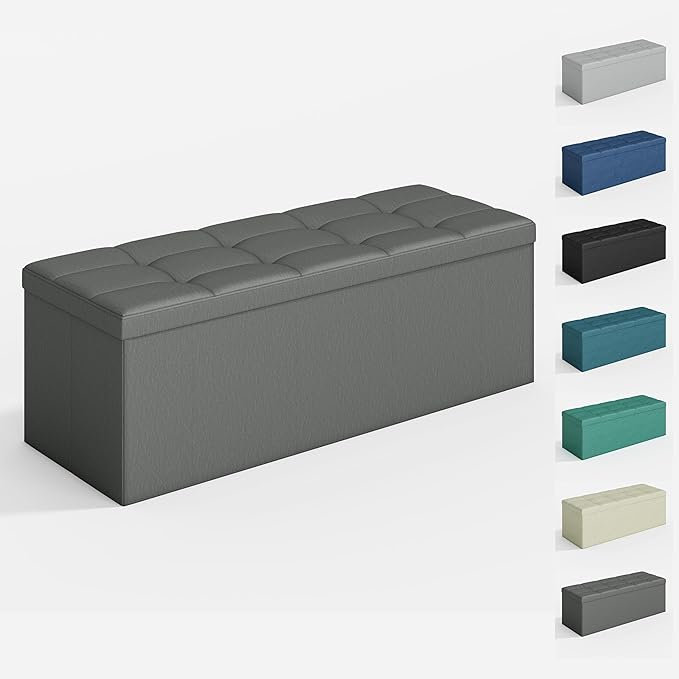 110cm Wide Standard Ottoman, Dark Grey