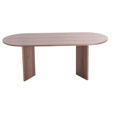 Table de salle à manger en teinte noyer - pour les espaces confinés, bureau Mid-Century Elegance, matériau, look moderne
