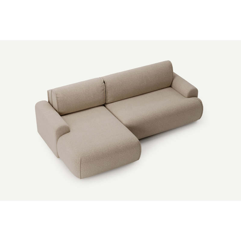 Softy Corner Sofa 2,5 seater with sleeping function, Right Hand Facing, Brown