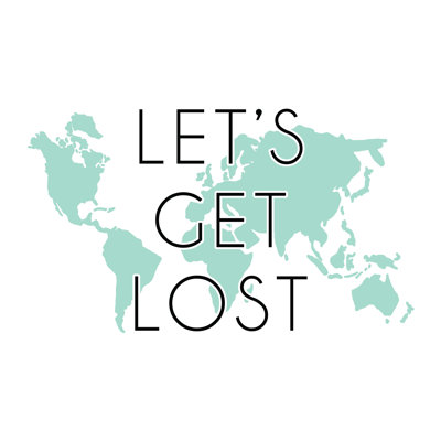 Lets Get Lost Mint And Black 1 Piece Wrapped Canvas Wall Art