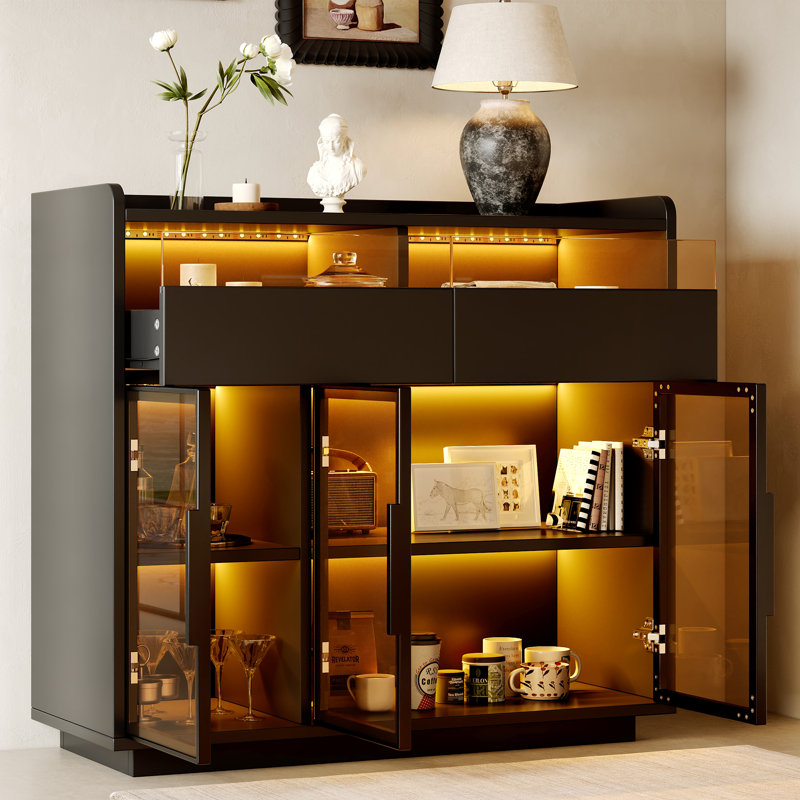Glass Display Cabinet with LED Lighting