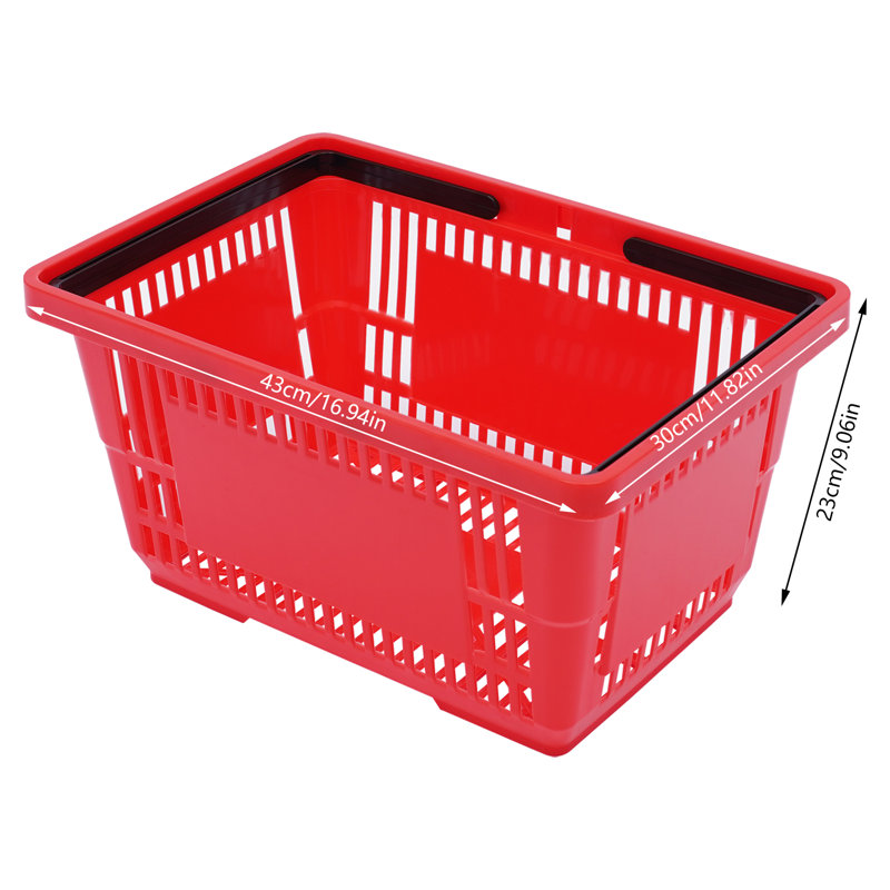 12PCS Shopping Baskets, Red
