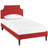 Laura Fabric Platform Bed with Squared Tapered Legs-1566467622-1566467642