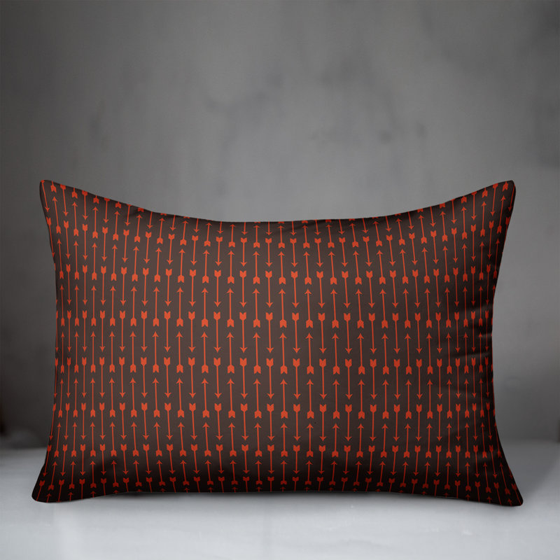 Coussin lombaire Arrows, Rouge/brun