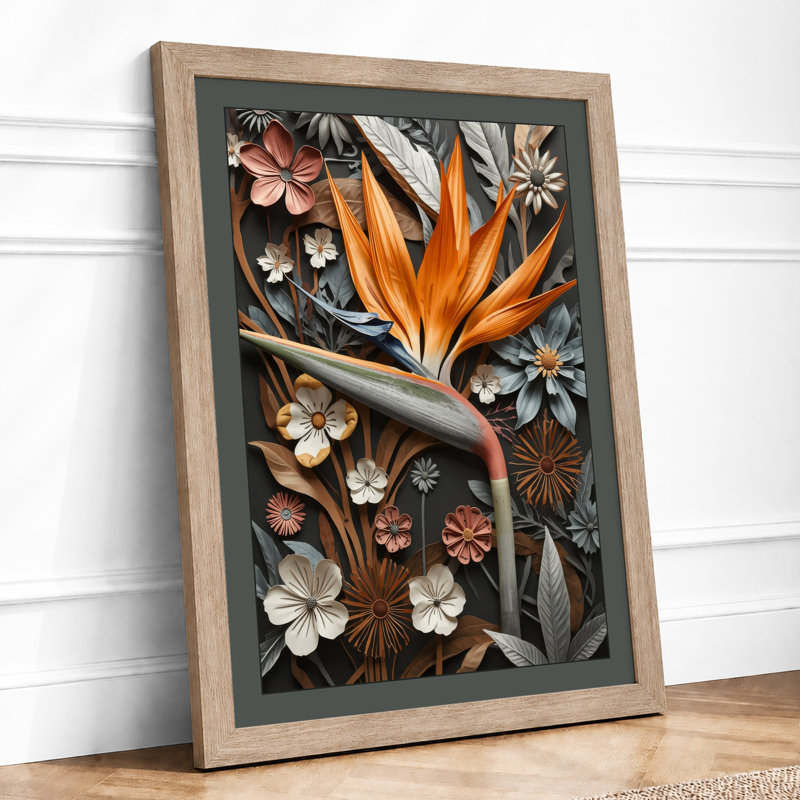 Preserved Study Botanical - Framed Print, A3 - 42.0 x 29.7 cm, Oak