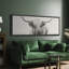 Animaux "Portrait d'une vache des Highlands", art mural noir et blanc-111176842-98042538