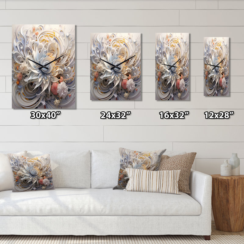 Horloge murale Cosmic Fractal, H 32 po x l 16 po x P 1 po