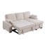 Canapé-lit modulaire réversible en tissu chenille l 91 po Marcello