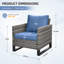 Silviea 2-Person Wicker Outdoor Lounge Armchair with Thick Cushions-88595110