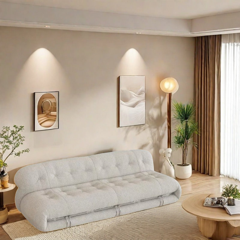Marisabel, Sherpa blanc cassé, 3, 27.56" H x 86.61" W x 36.22" D