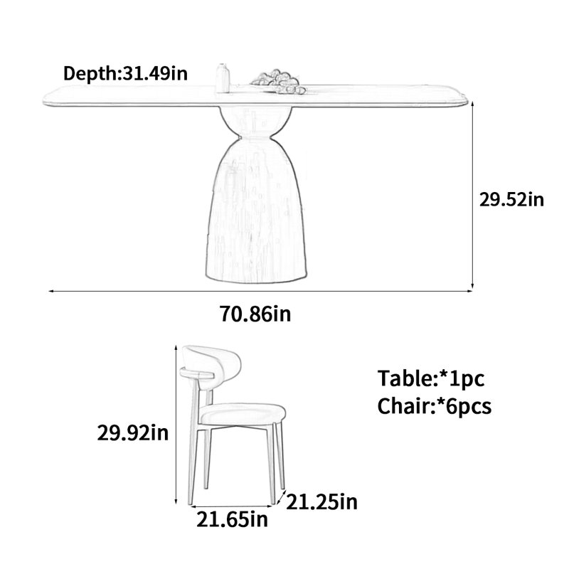 Hesson, 29.52"H x 70.86"L x 31.49"W