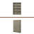 47"W Bookcase Shelf With Cabinet Doors