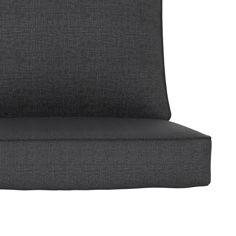 Meridian Outdoor Stylish Deep Seating Backrest and Cushion Set, Polyester, Blue