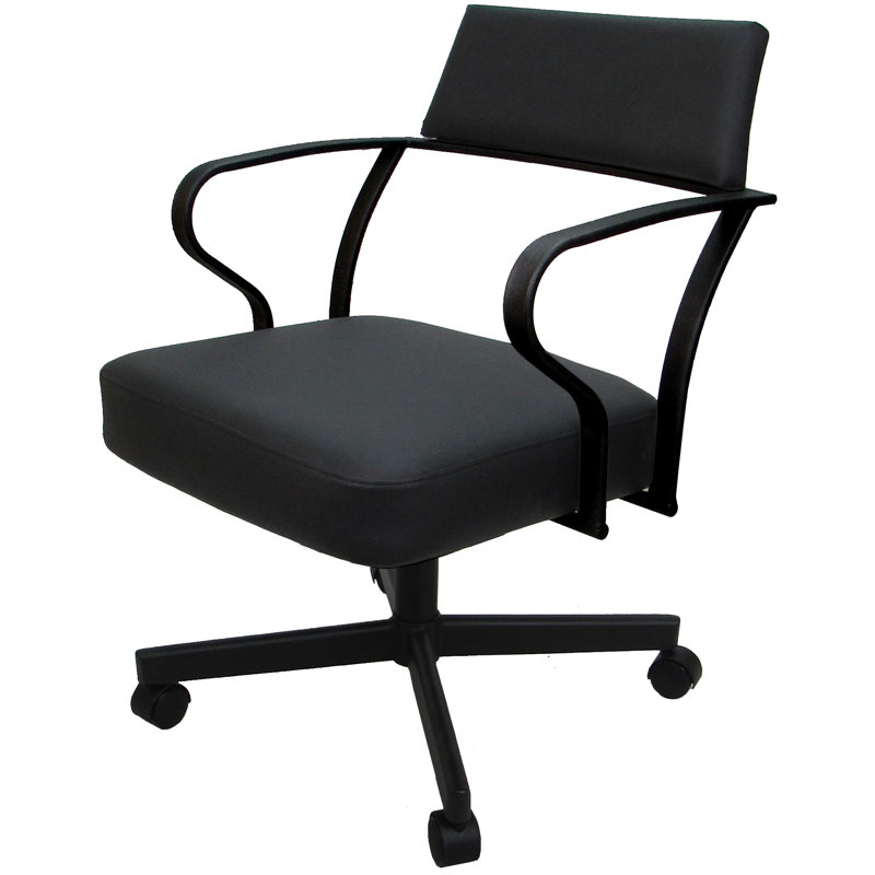 Chaise pivotante en métal Itzuri, Noir, Noir