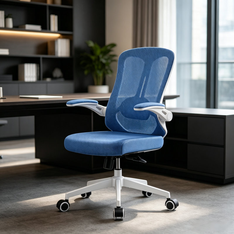 Office Chair,Ergonomic Comfy Home Desk Chair with 350LBS Capacity,High Back Gaming Chair with Wheels,Mesh Computer Chair,Lumbar Support, Adjustable Headrest,Flip-up Armrest