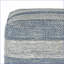 Teal Melange Square Pouf Ottoman - Hand-Woven Cotton | Fabric | Square-1748276940