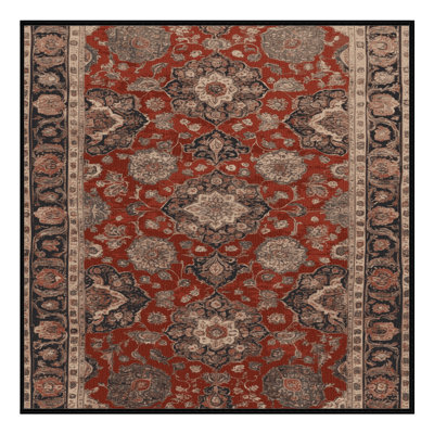 Machine Washable Persian Brown Area Rug