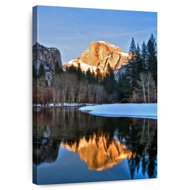 Alvord Half Dome By Merced River, 39" H x 26" W