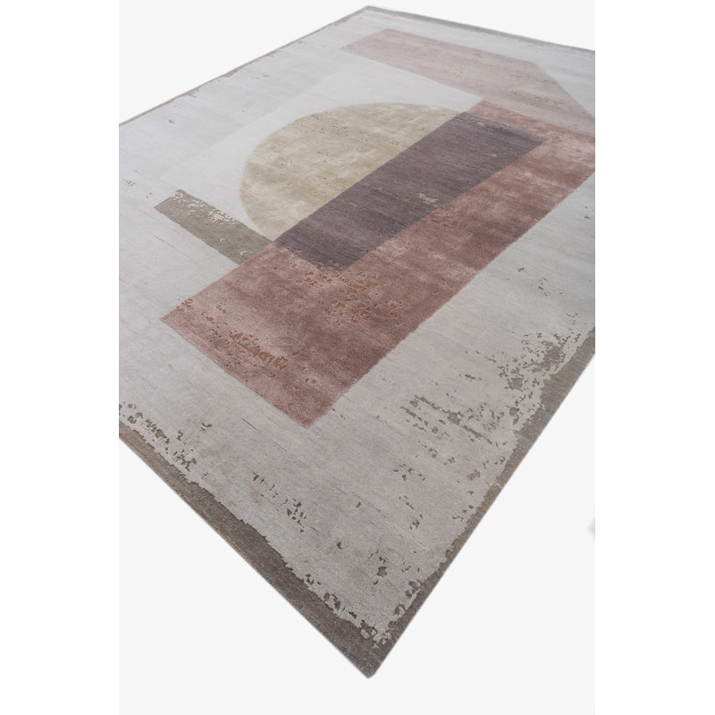 Contemporary Hand Knotted Wool Area Rug