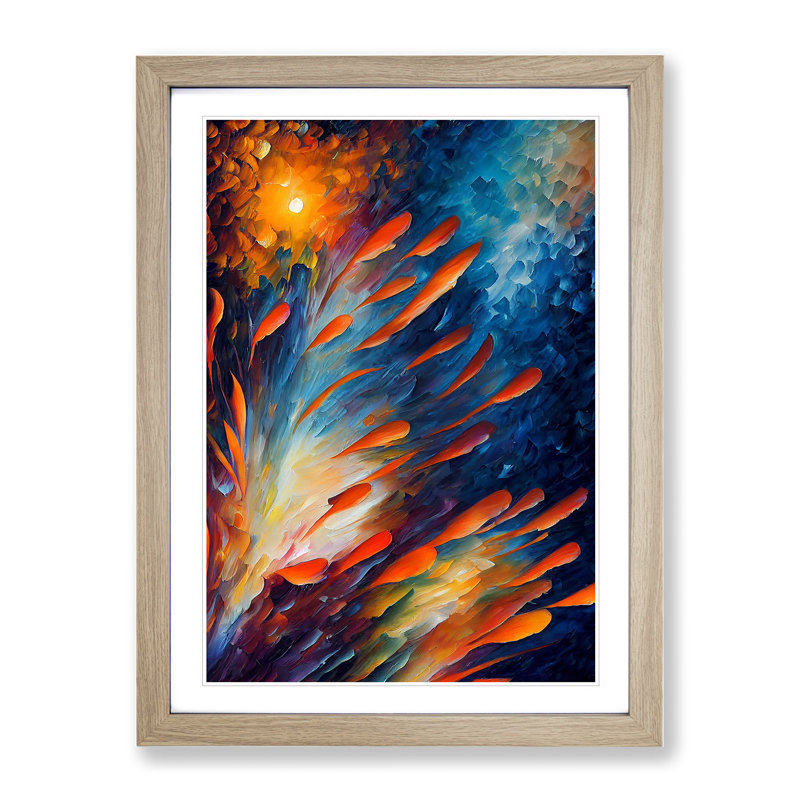 Beauty Of The Coral Reef No.2 - Single Picture Frame Print, 34cm H x 25cm W x 2cm D, Oak