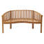 Arik Solid Wood Acacia Three-Person Banana Bench