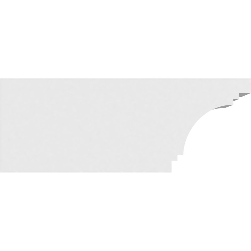4"W x 6"H x 16"L Standard Pescadero Architectural Grade PVC Rafter Tail, 6"H x 4"W x 16"D