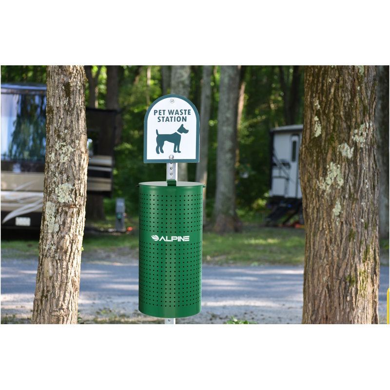 Poubelle d'extérieur en acier pour animaux 13,5 gallons avec couvercle anti-odeurs