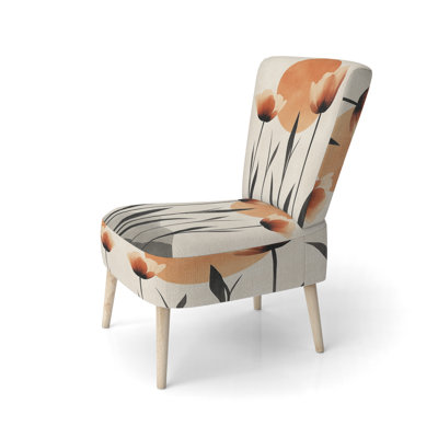 Chaise rembourrée Tulips - Chaise d'appoint Mid-Century