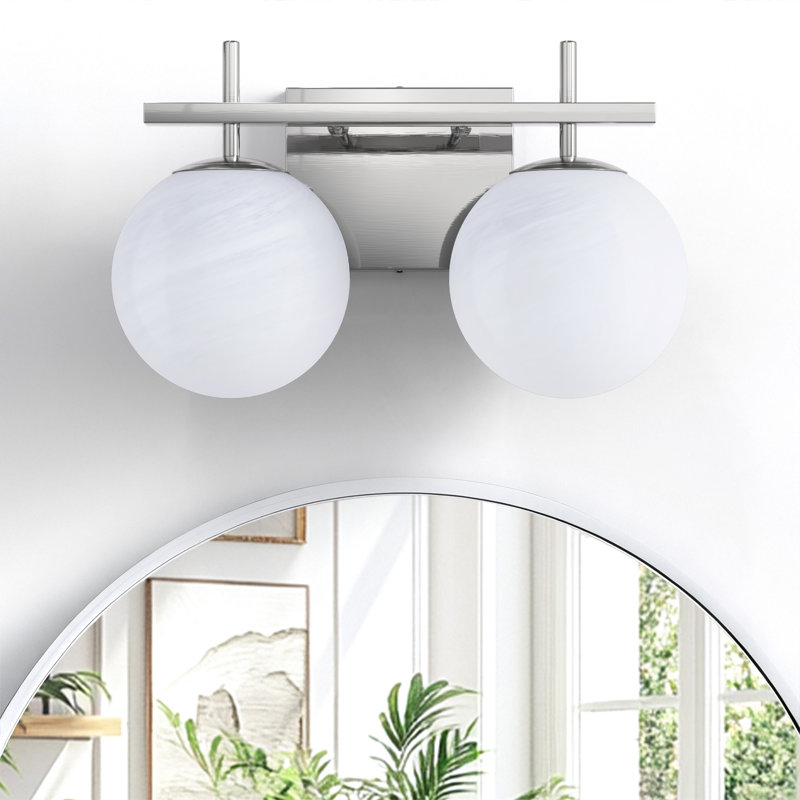 Éclairage pour meuble-lavabo à intensité variable Lio, 2, Chrome chrome